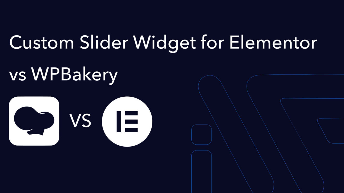 Custom Slider Widget for Elementor vs WPBakery